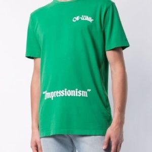 Off-White “Impressionism” Green Tee